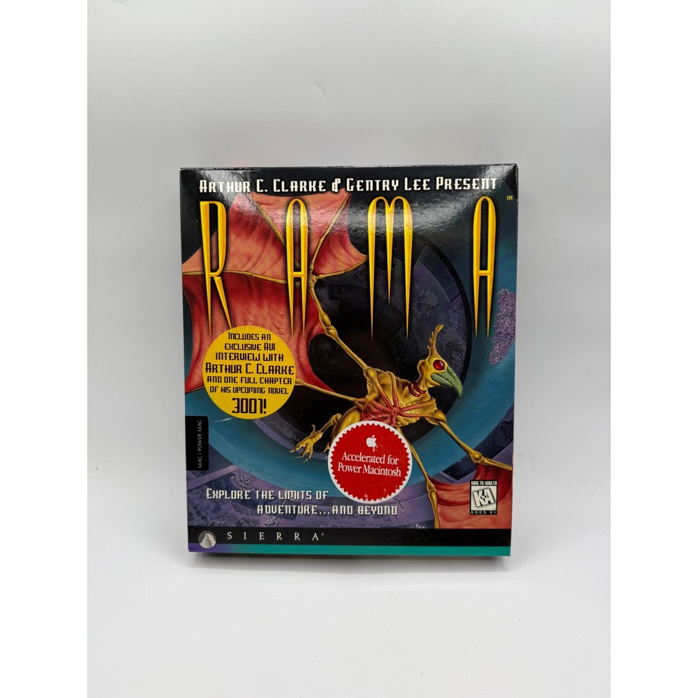 Sierra RAMA‎ Arthur C Clarke Gentry Lee Macintosh Big Box PC Game 1996 Vintage